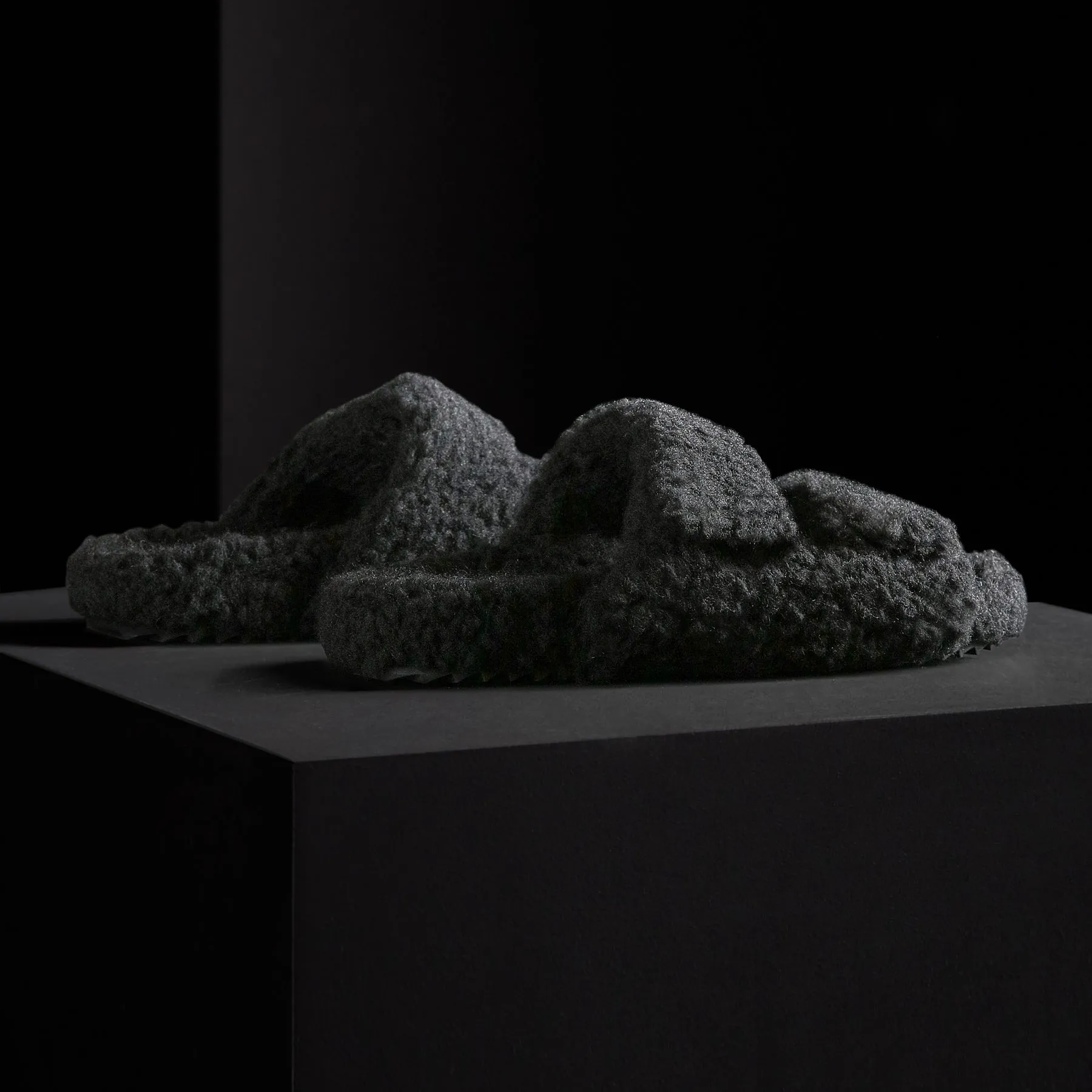 Women's Double Strap Shearling Slide - Black sold by James Perse product image thumbnail 4