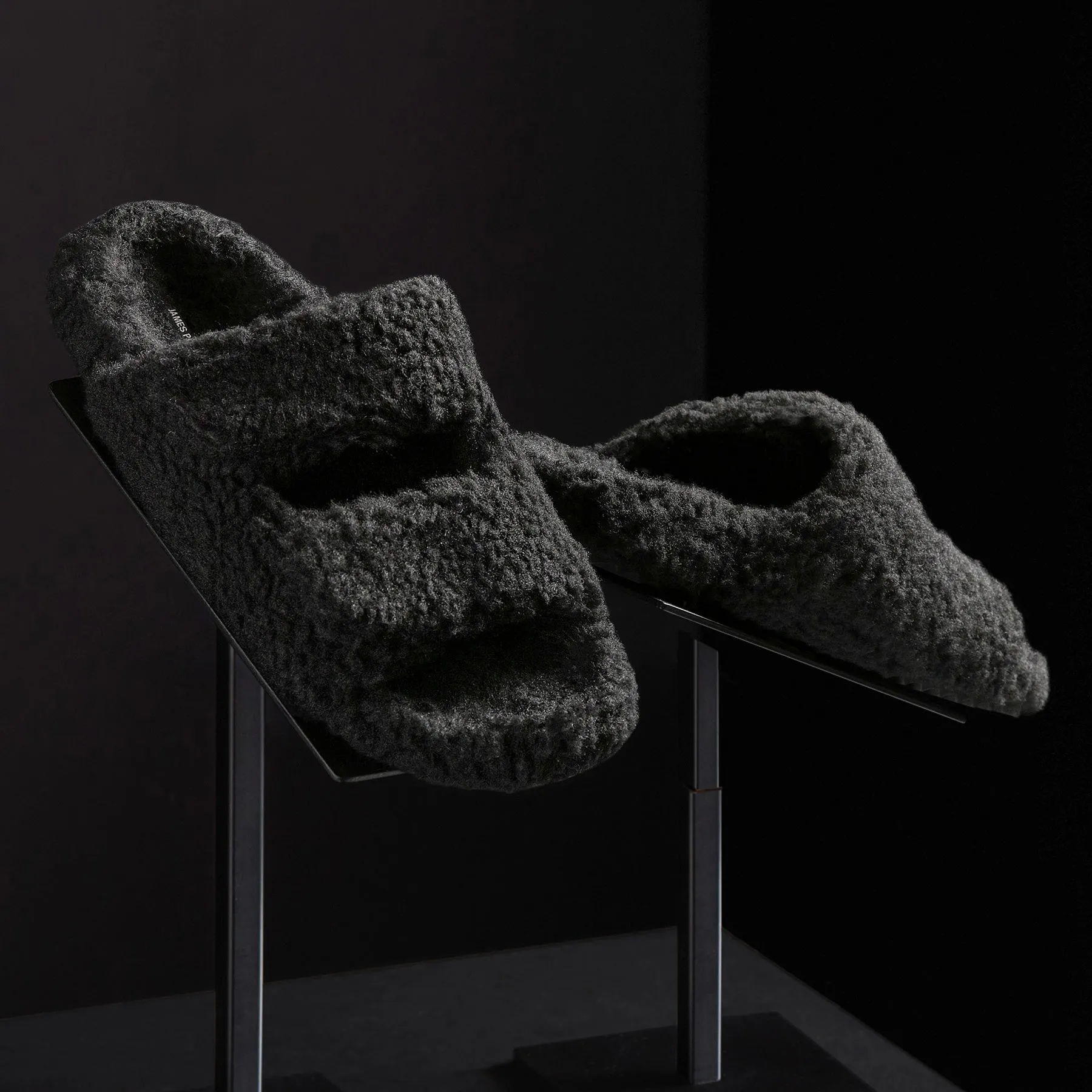 Women's Double Strap Shearling Slide - Black sold by James Perse product image thumbnail 2