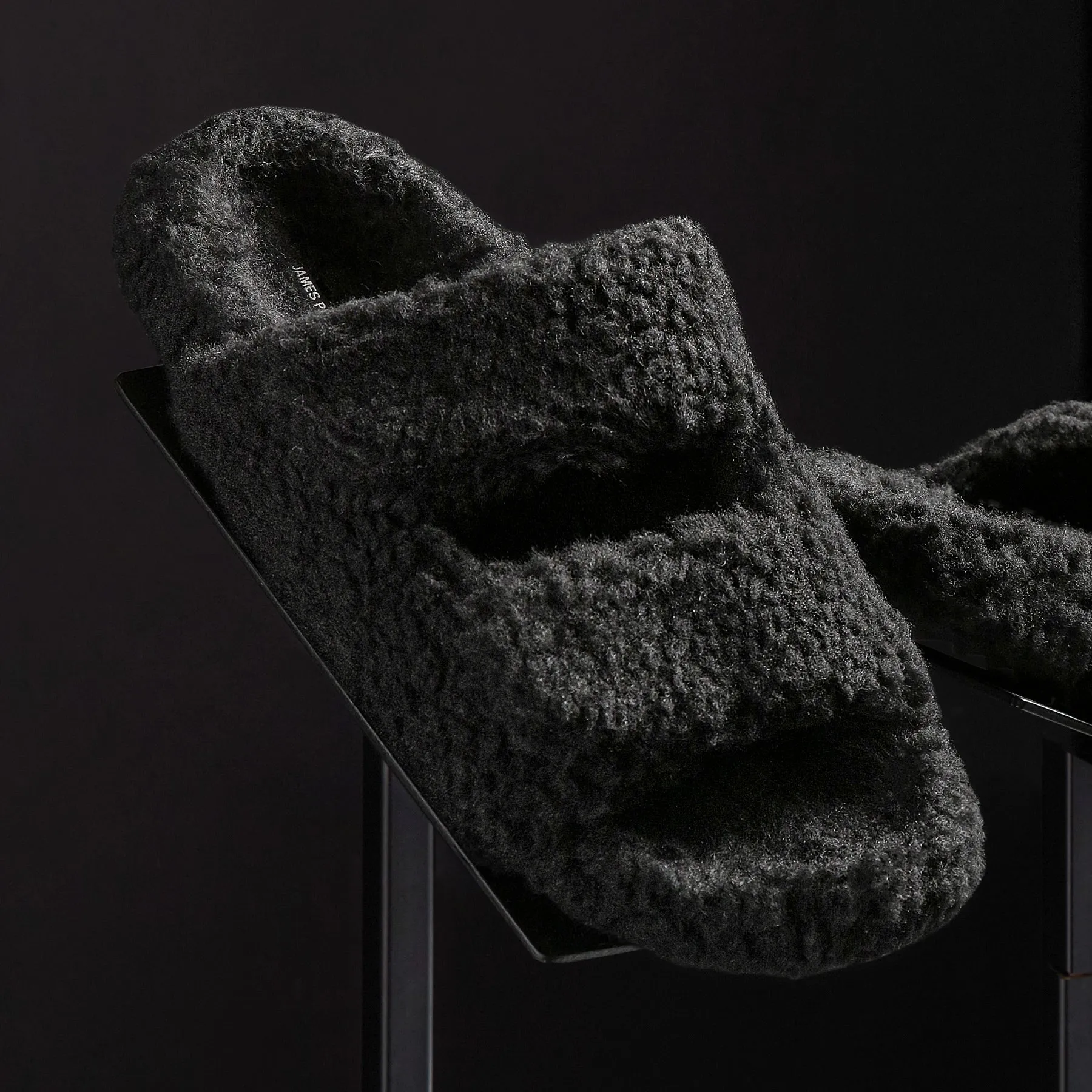 Women's Double Strap Shearling Slide - Black sold by James Perse product image thumbnail 3