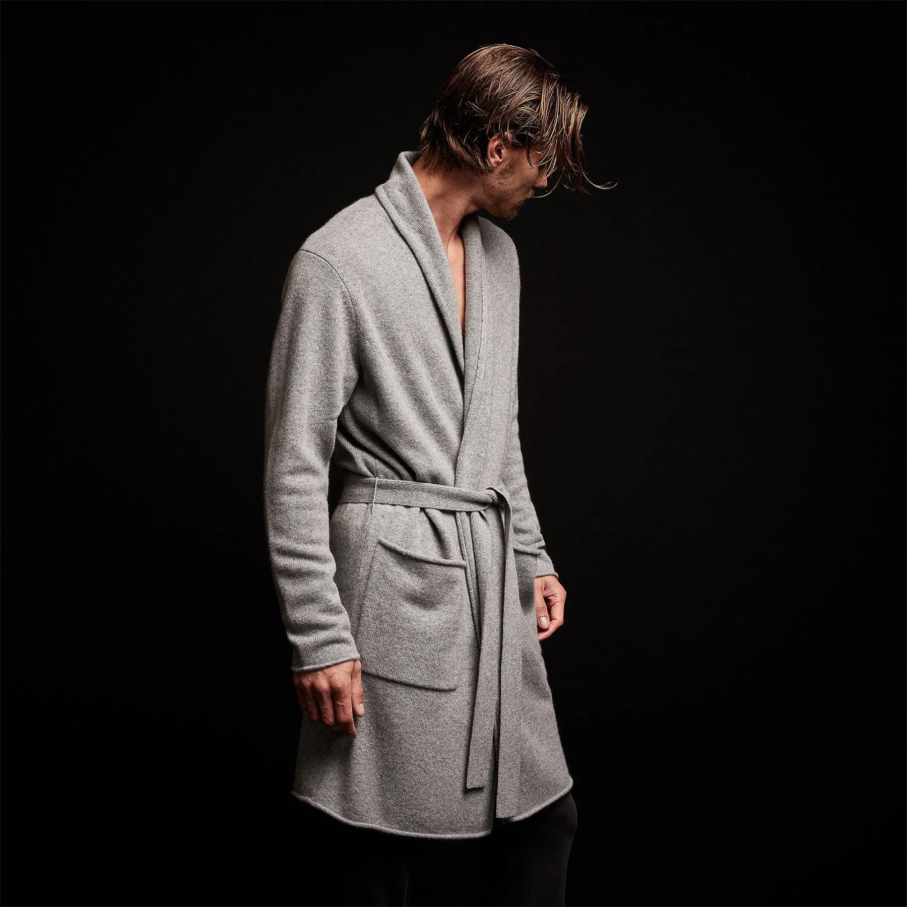 Recycled Cashmere Robe - Heather Grey sold by James Perse product image thumbnail 2