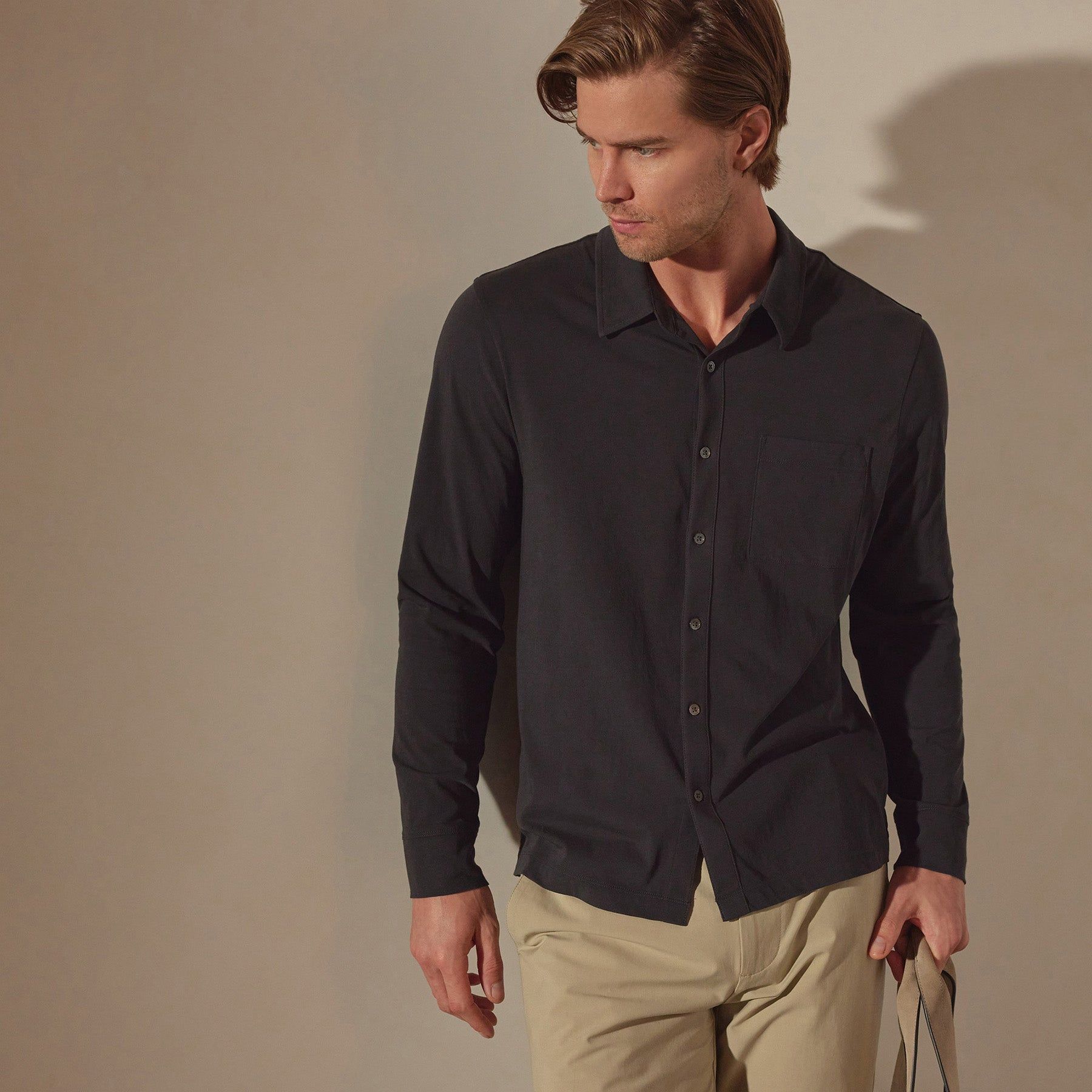 Clean Finish Jersey Shirt - Magma sold by James Perse product image thumbnail 3