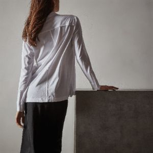 Clean Finish Jersey Shirt - White sold by James Perse