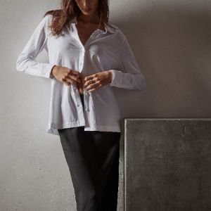 Clean Finish Jersey Shirt - White sold by James Perse