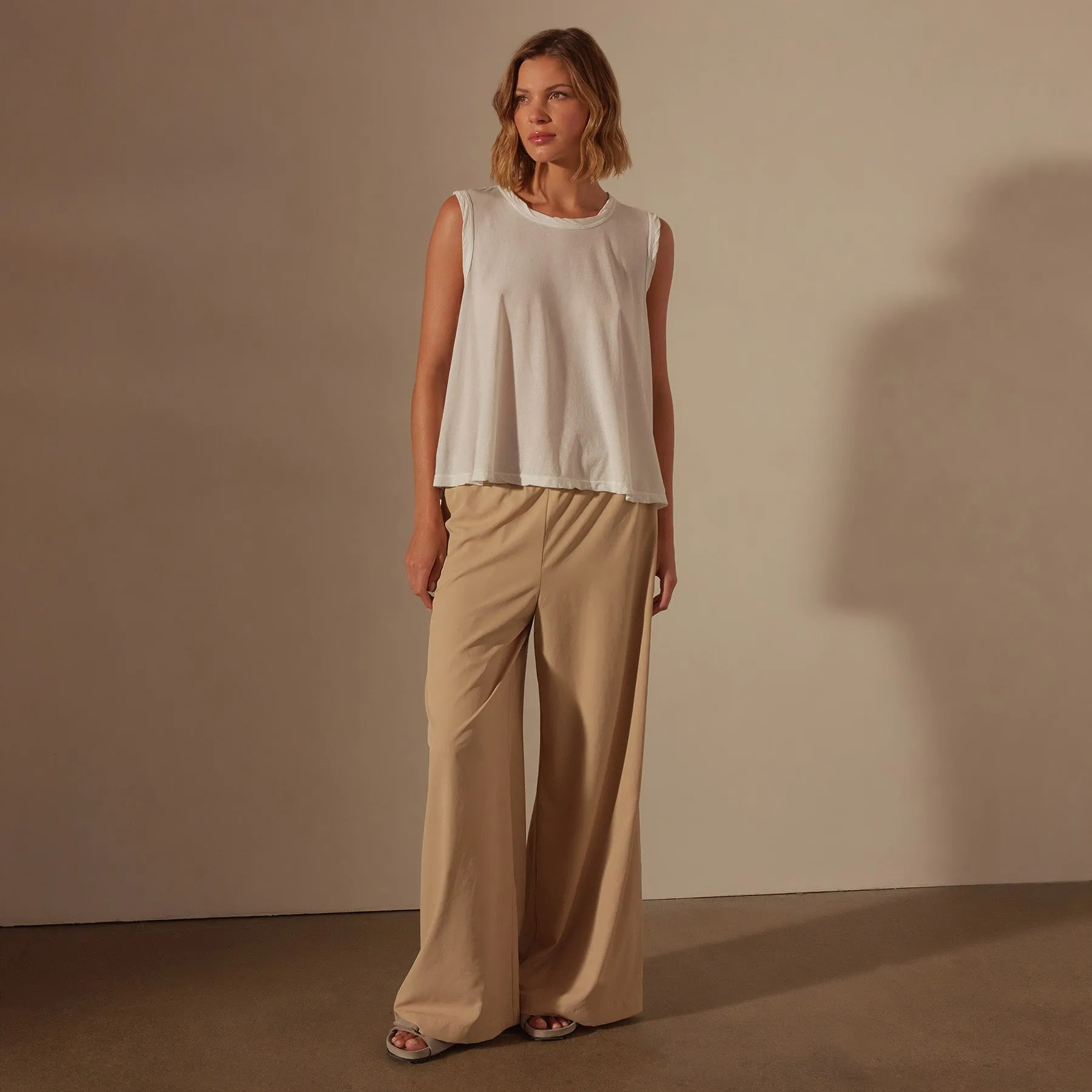 Fine Gauge A Line Tank - White sold by James Perse product image thumbnail 3