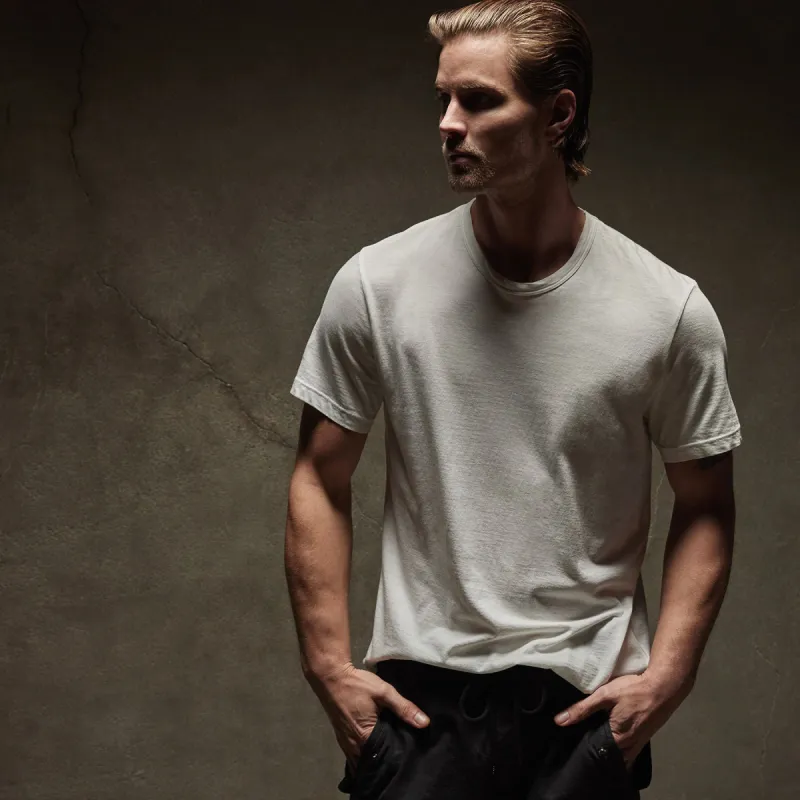 Short Sleeve Crew Neck - White sold by James Perse