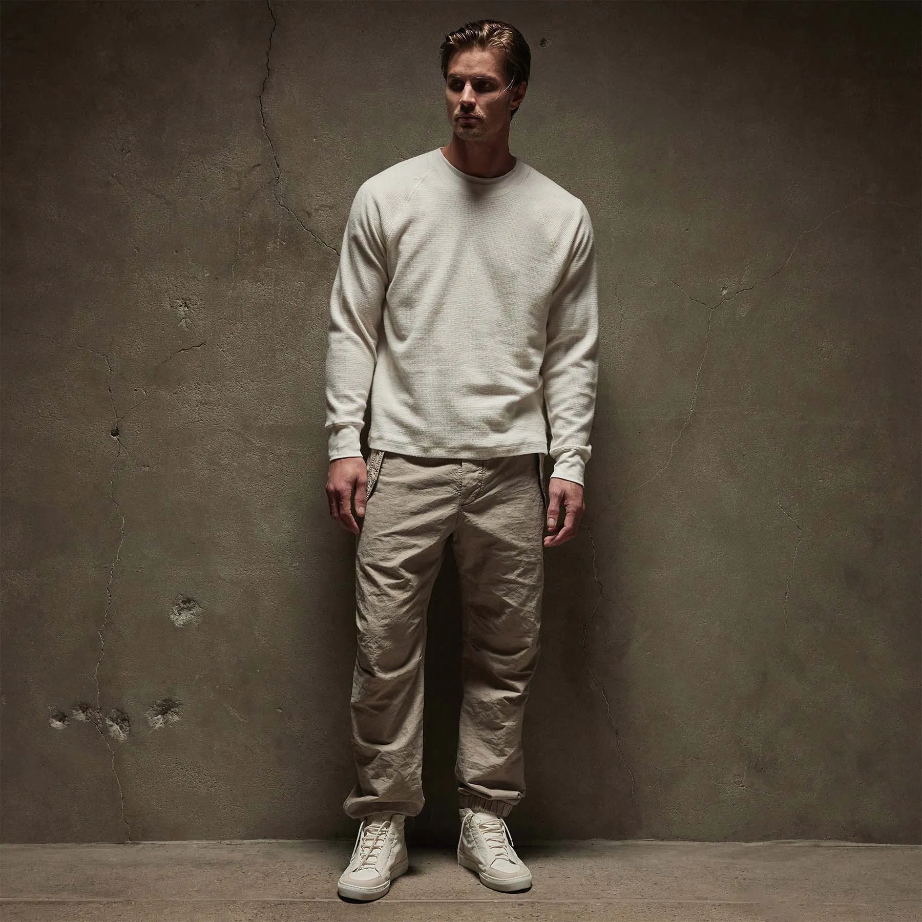 Thermal Knit Raglan Top - Oyster sold by James Perse product image thumbnail 3