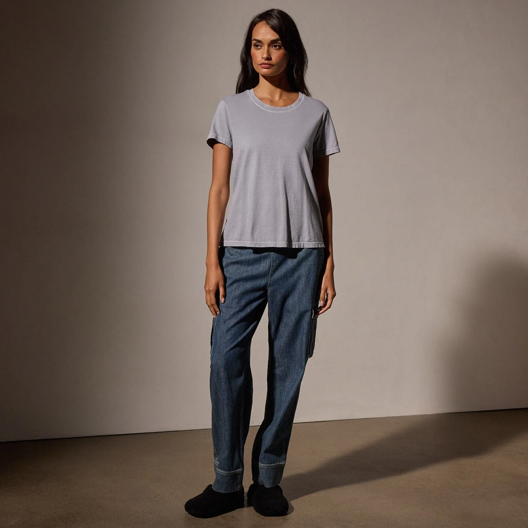 Ombrè Palms Graphic Tee - Breeze Pigment/Grey sold by James Perse product image thumbnail 3