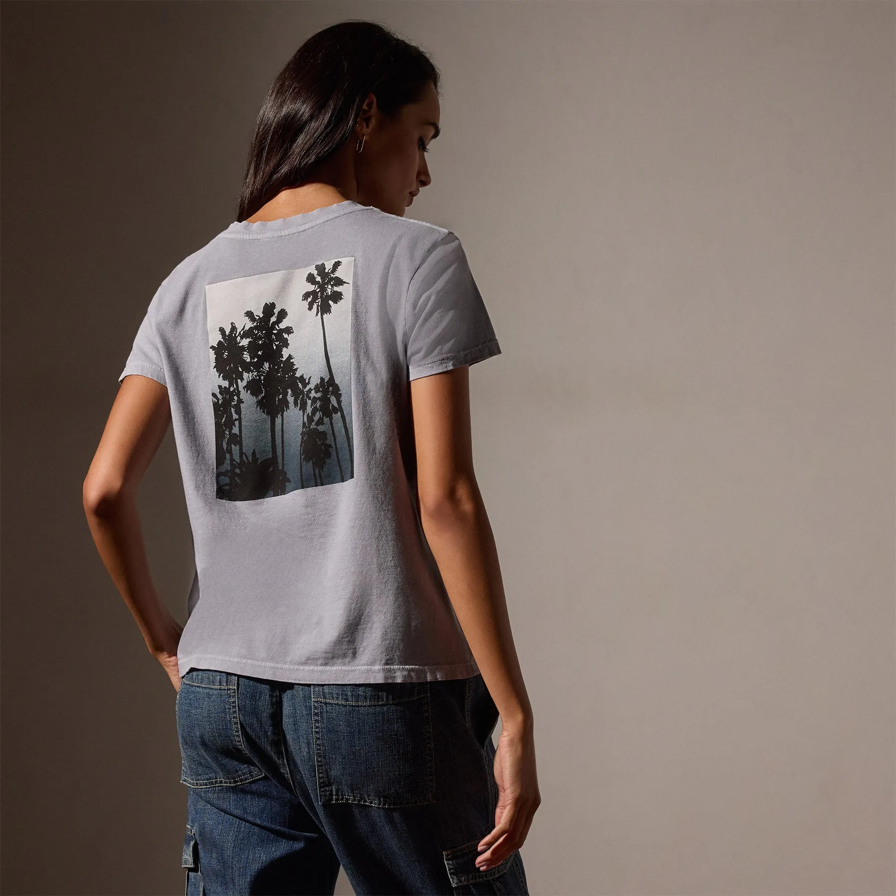 Ombrè Palms Graphic Tee - Breeze Pigment/Grey sold by James Perse product image thumbnail 2