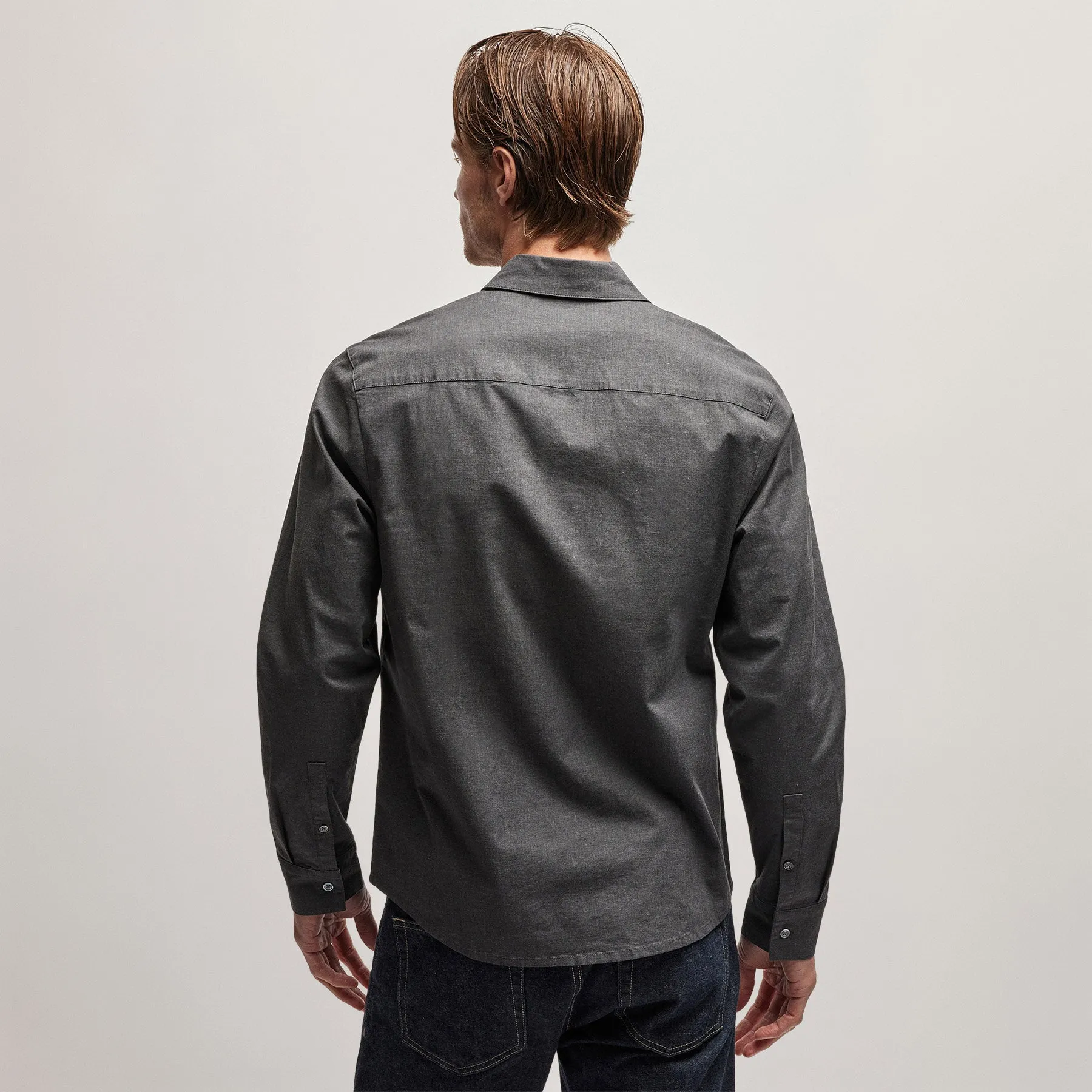 Garment Washed Shirt - Anthracite sold by James Perse product image thumbnail 4