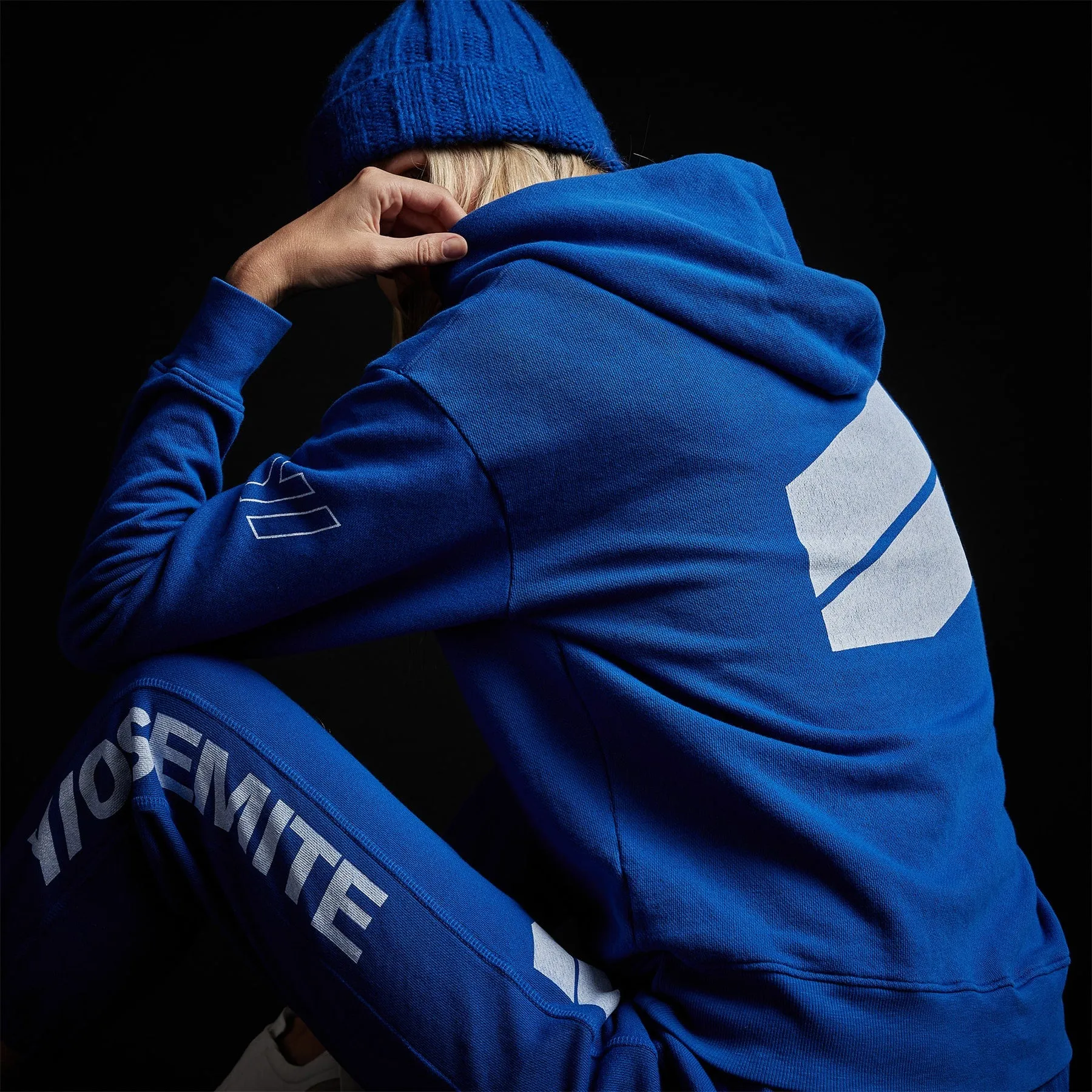 Graphic Pullover Hoodie - Royal Blue/White sold by James Perse product image thumbnail 2
