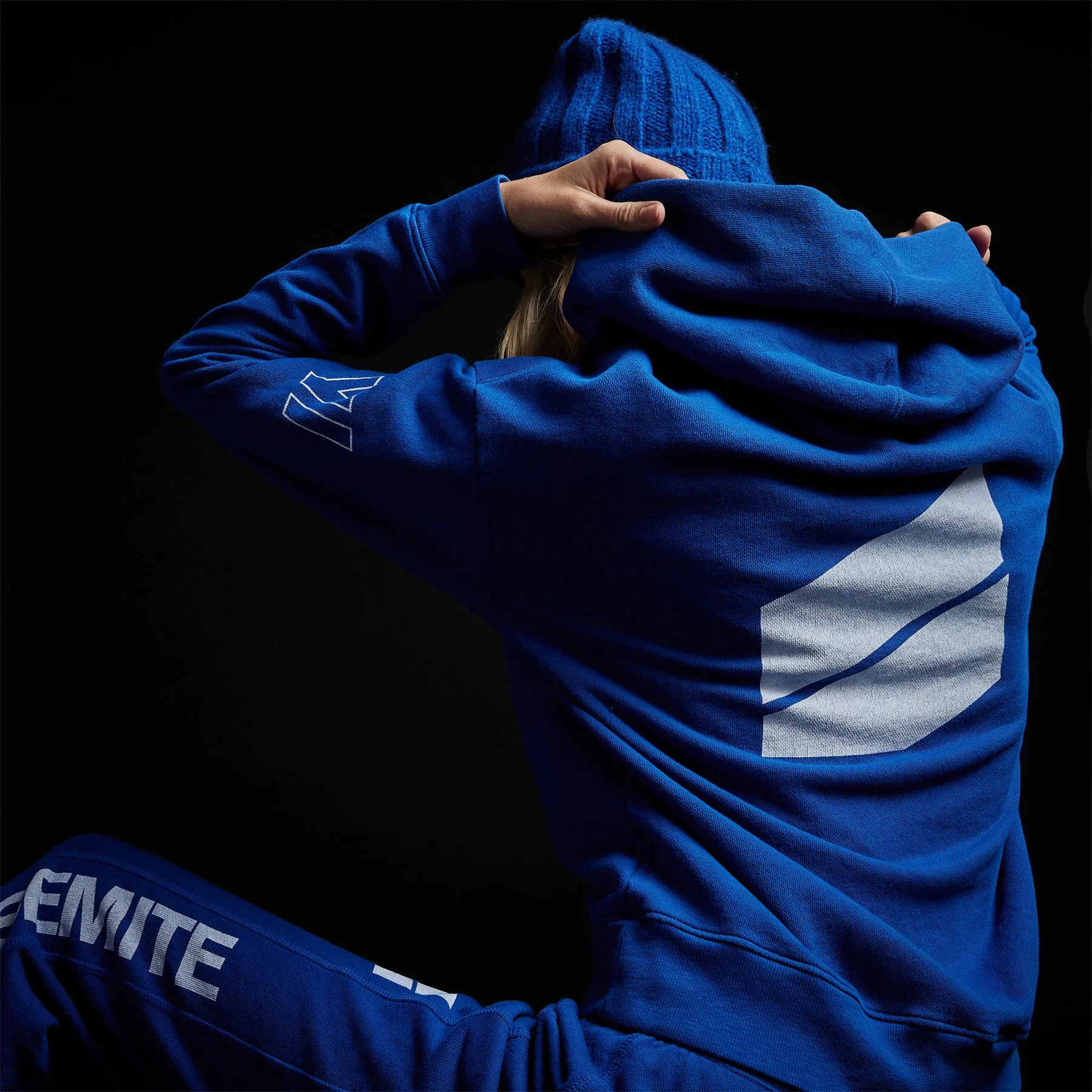 Graphic Pullover Hoodie - Royal Blue/White sold by James Perse