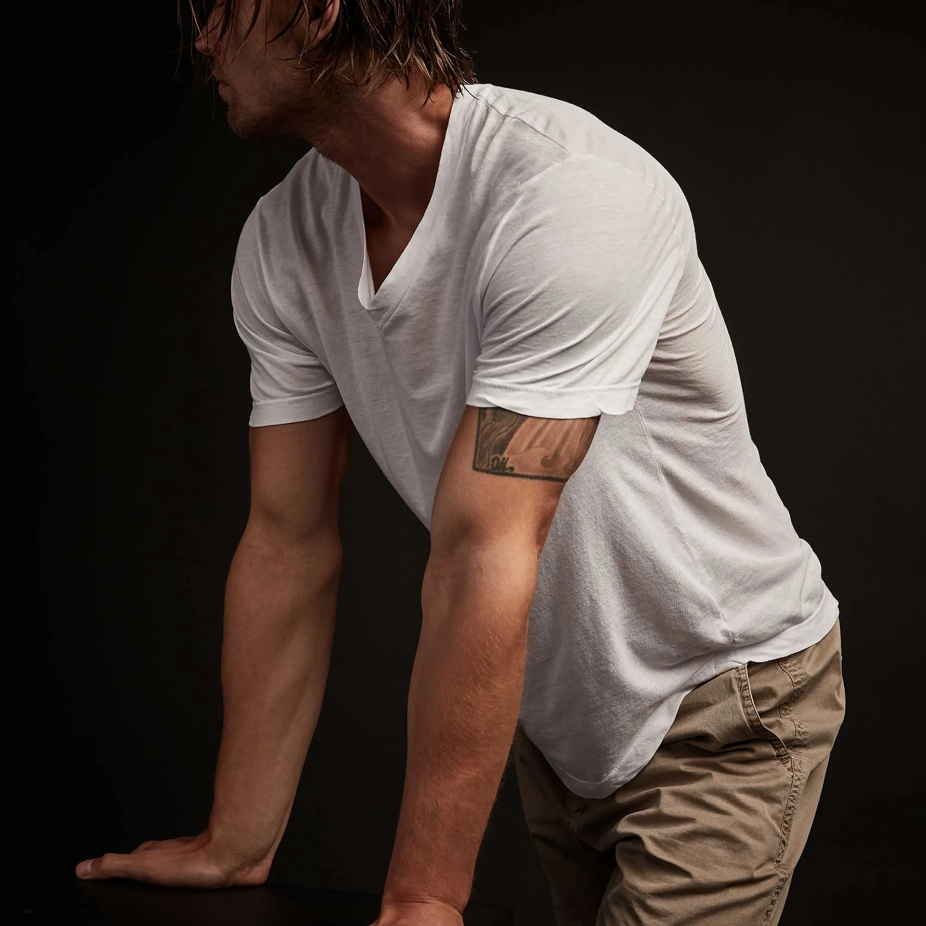 3 Pack Short Sleeve V Neck - White sold by James Perse product image thumbnail 3