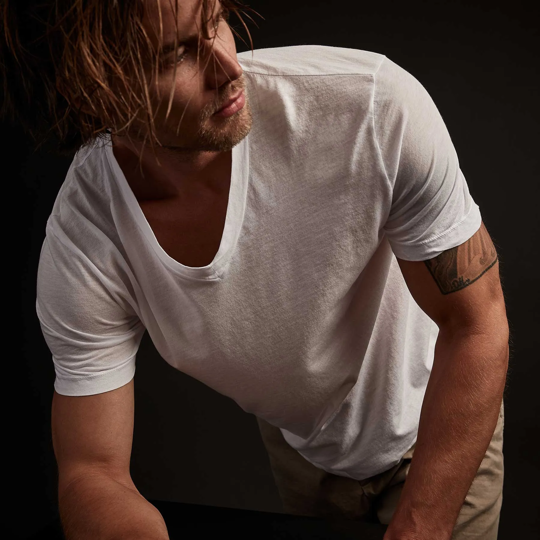 3 Pack Short Sleeve V Neck - White sold by James Perse product image thumbnail 2