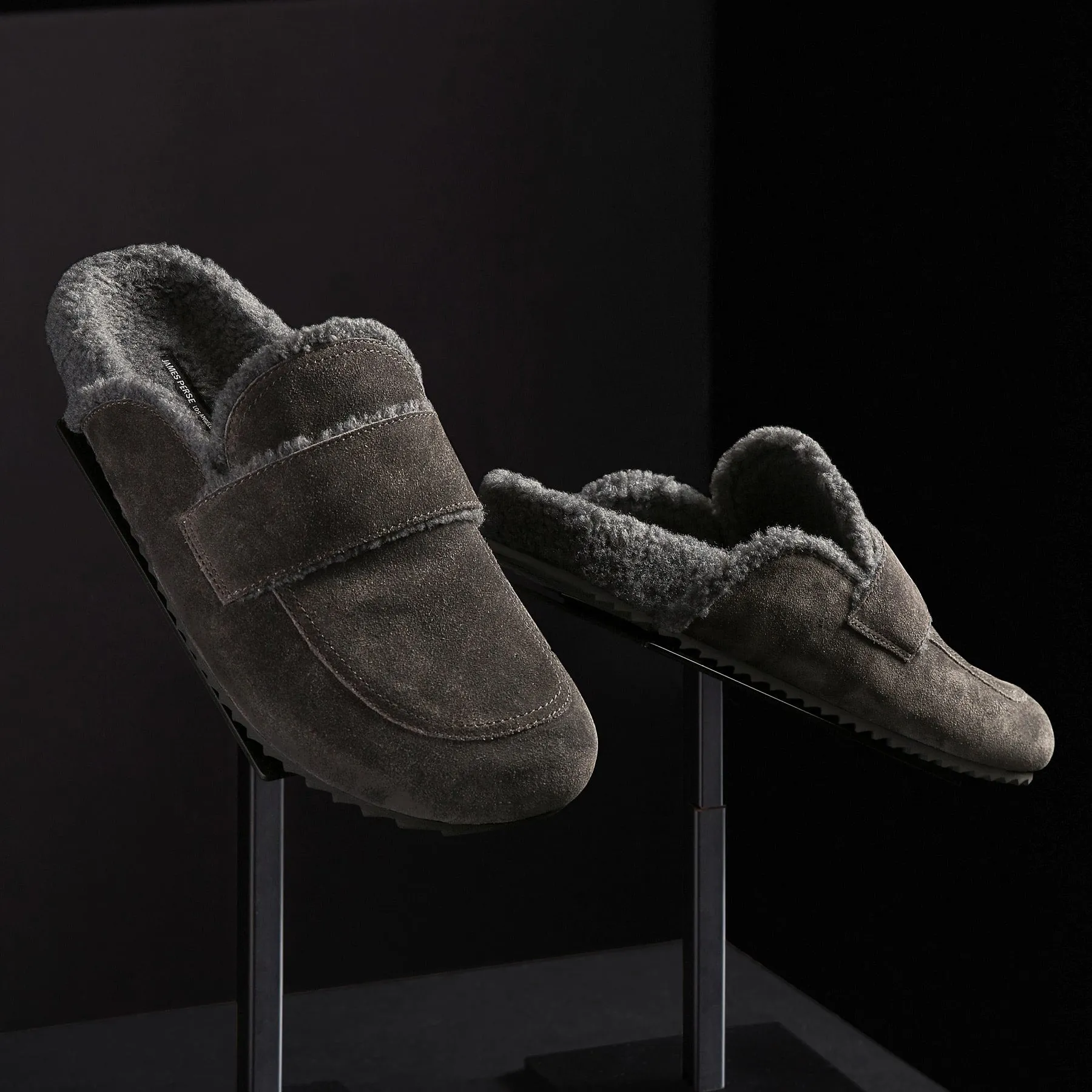 Men's Suede Shearling Lined Loafer - Ash/Heather Grey sold by James Perse product image thumbnail 2