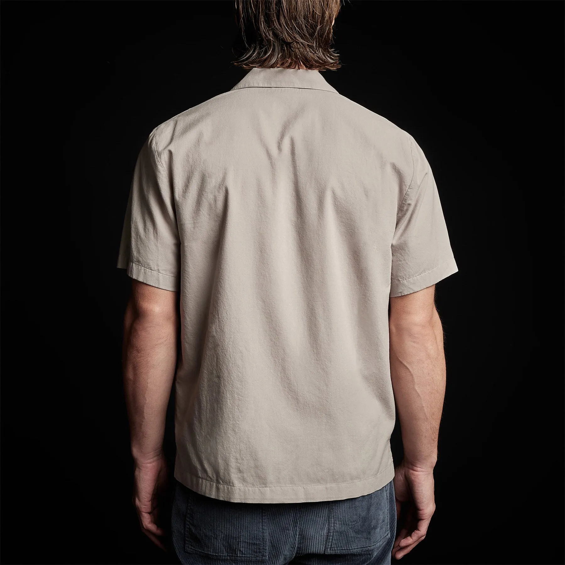 Double Layer Short Sleeve Shirt - Silt/White sold by James Perse product image thumbnail 5
