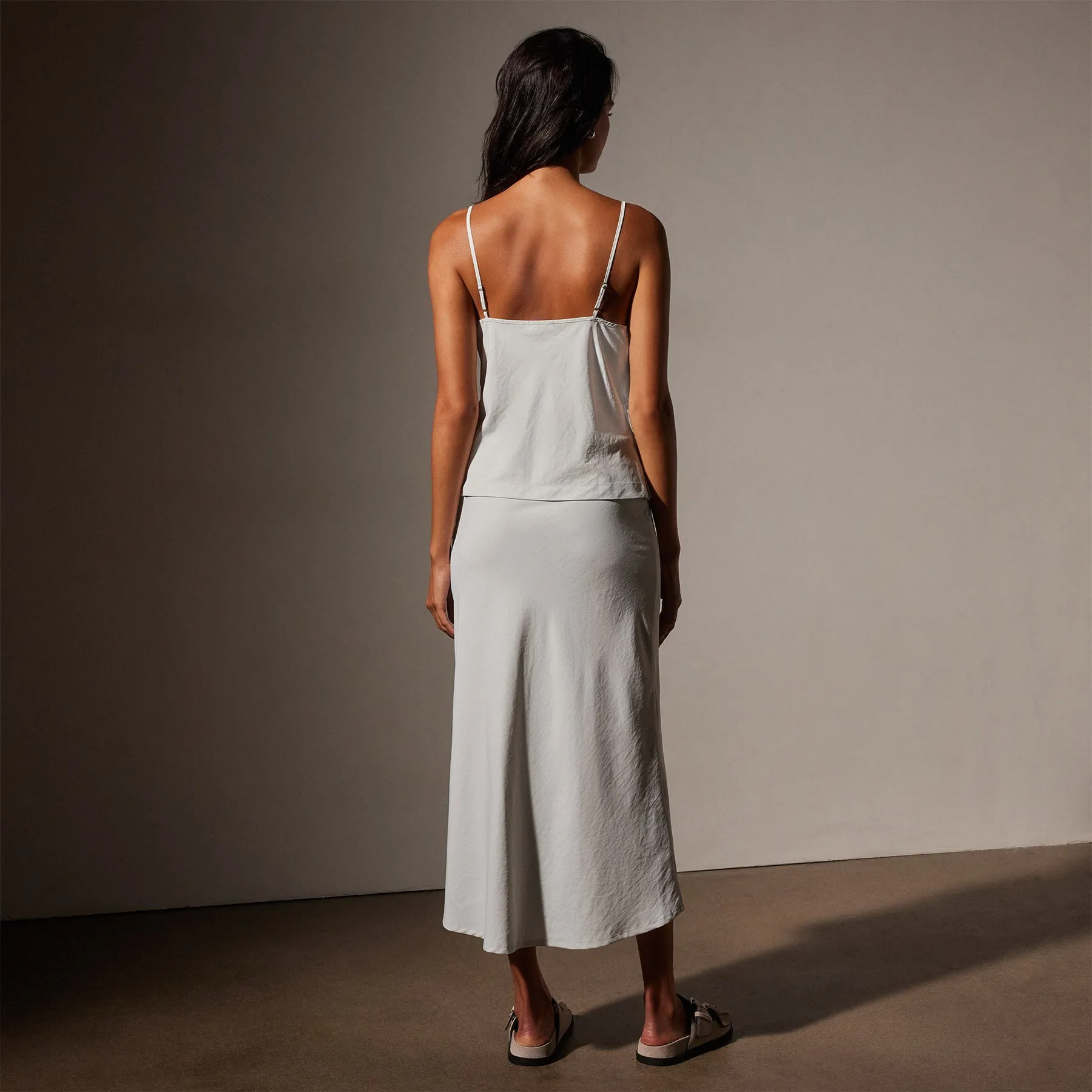 Lightweight Matte Sateen Cami - Frost sold by James Perse product image thumbnail 4
