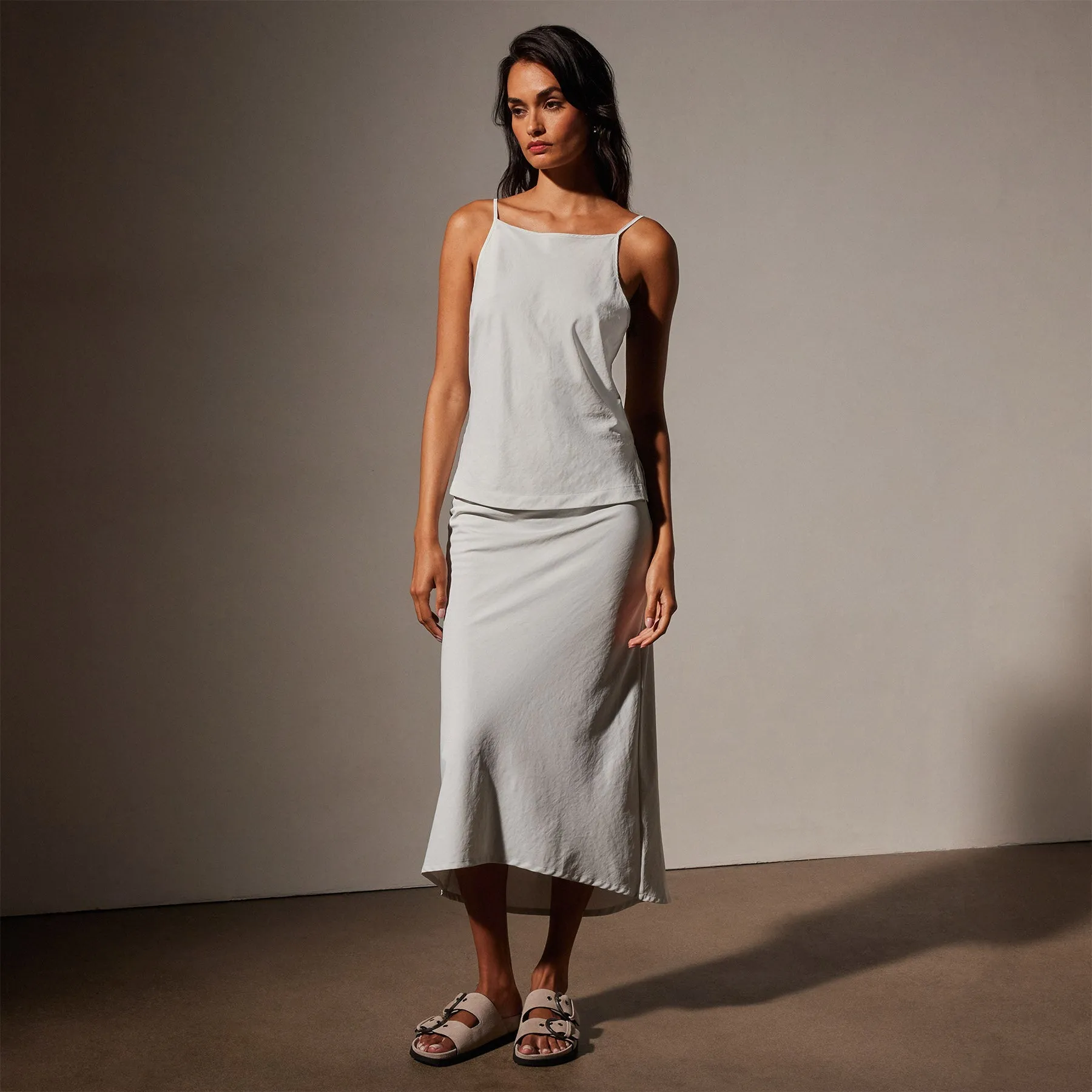 Lightweight Matte Sateen Cami - Frost sold by James Perse product image thumbnail 3