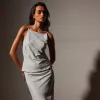 Lightweight Matte Sateen Cami -  Frost sold by James Perse