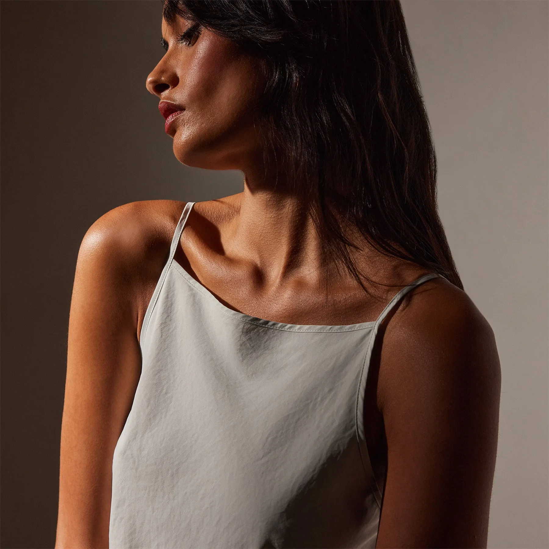 Lightweight Matte Sateen Cami - Frost sold by James Perse product image thumbnail 2