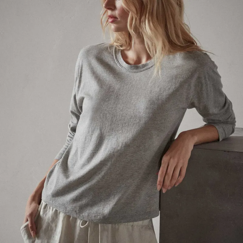 Vintage Boxy Tee - Heather Grey sold by James Perse
