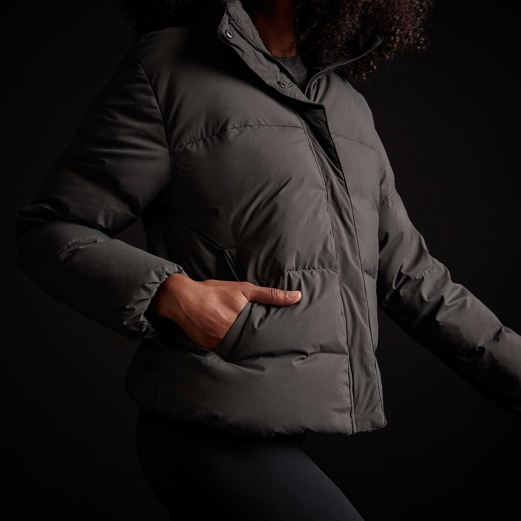 Puffer Jacket - Graphite sold by James Perse product image thumbnail 3