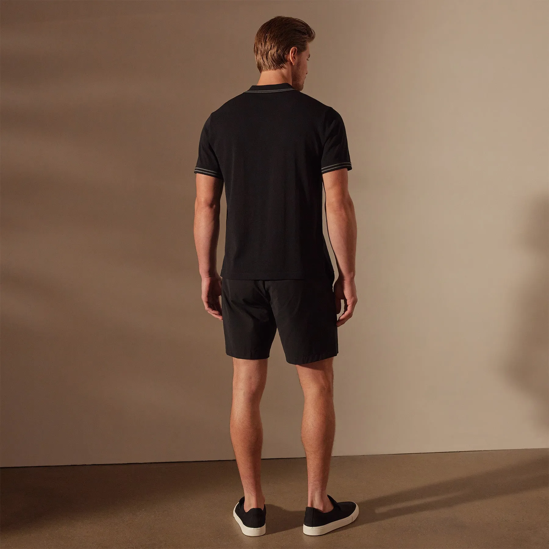 Double Retro Striped Polo - Black/Flint sold by James Perse product image thumbnail 4