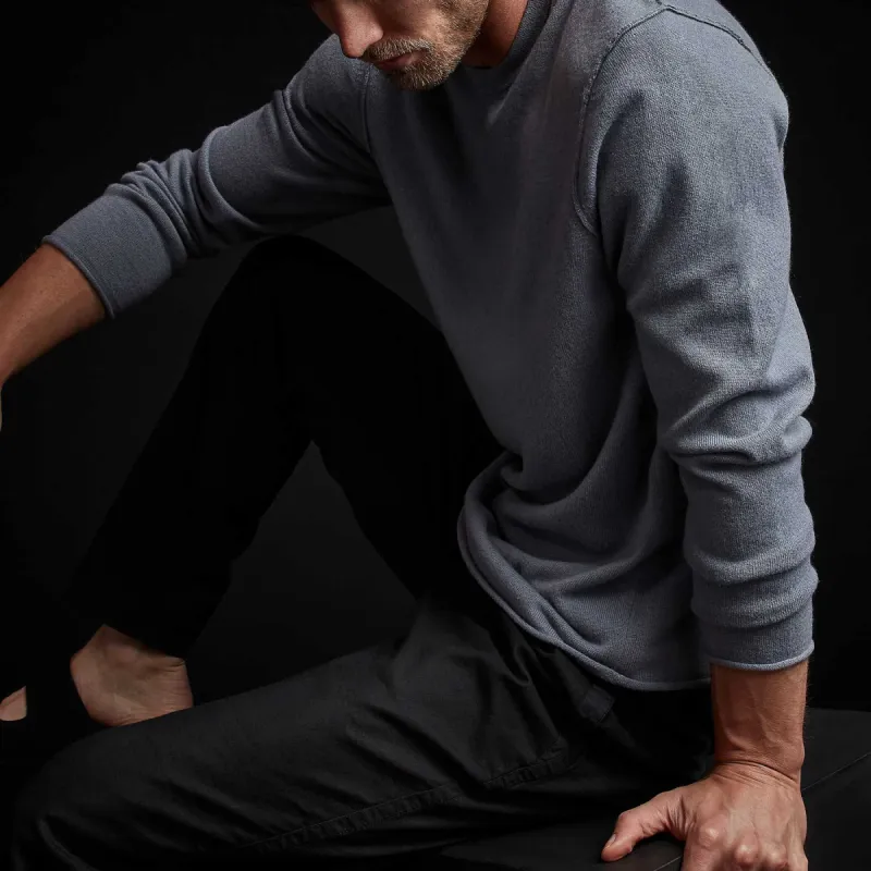 Recycled Cashmere Crew Neck Sweater - Storm sold by James Perse