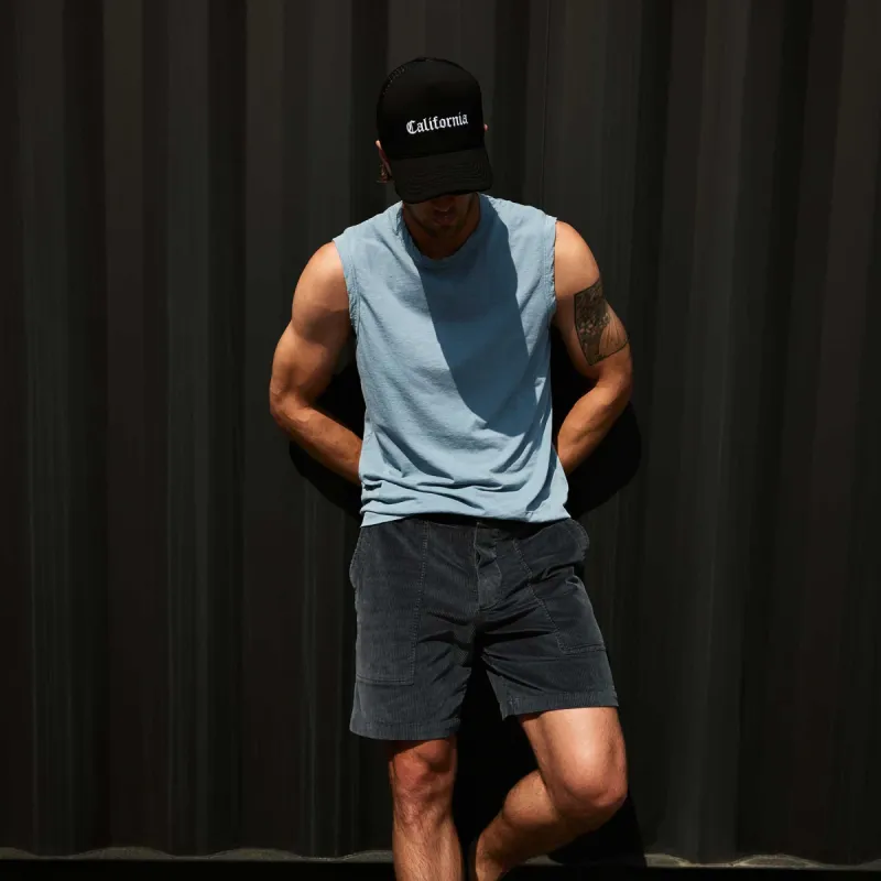 LA Muscle Tank - Bluestone Pigment sold by James Perse