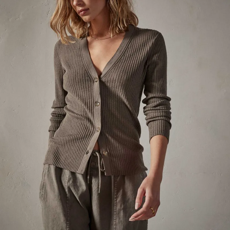 Carmel Cardigan - River Rock sold by James Perse