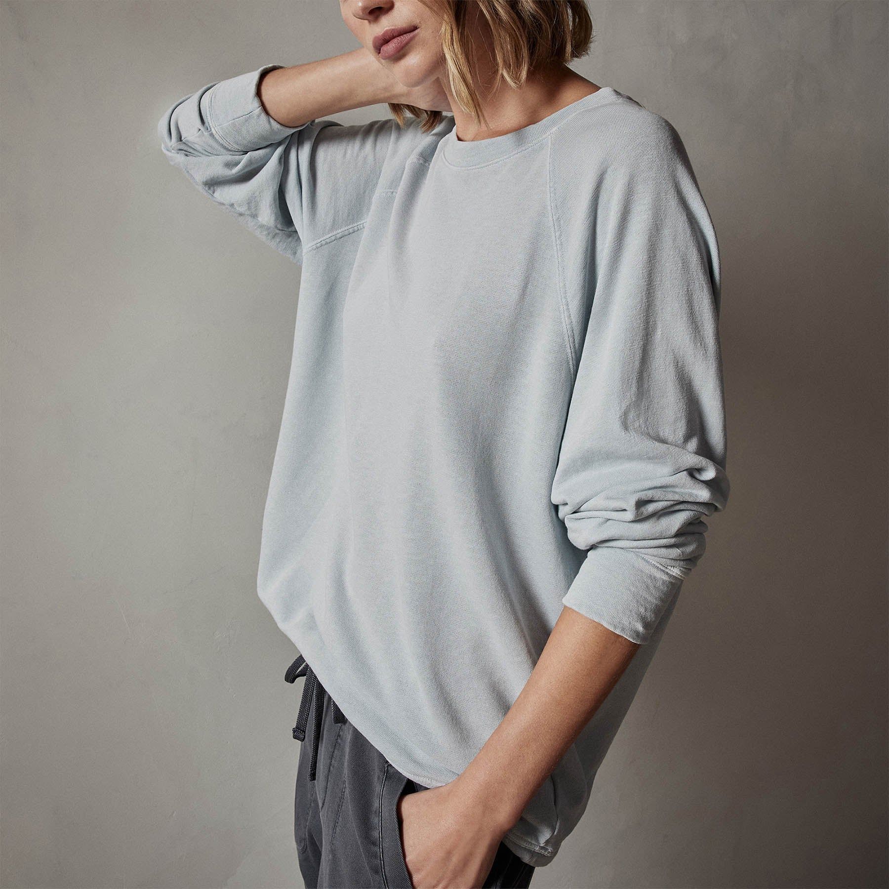 Vintage French Terry Relaxed Sweatshirt - Baby Blue Pigment sold by James Perse product image thumbnail 2