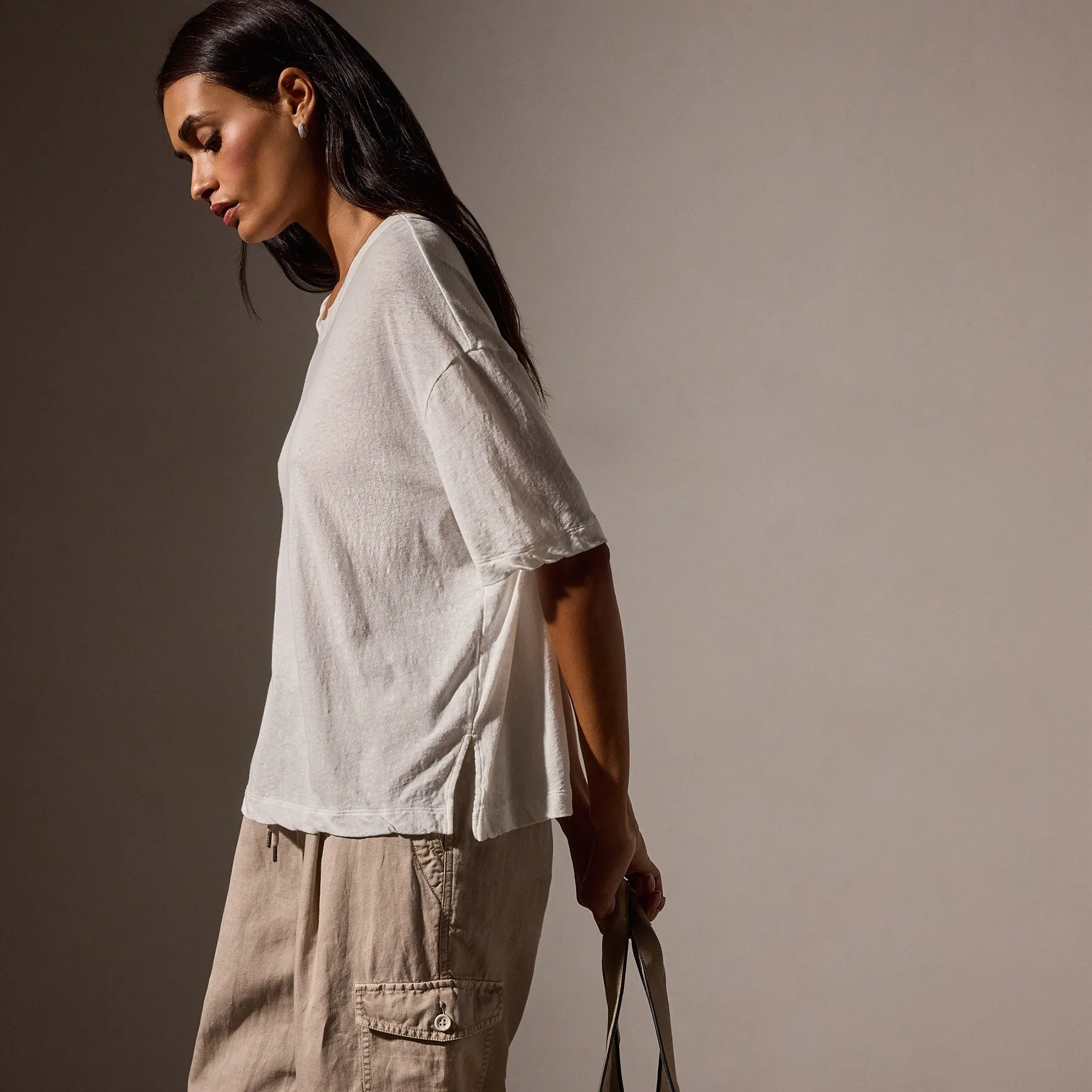 Recycled Cotton Jersey Crew Neck Tee - White sold by James Perse product image thumbnail 4