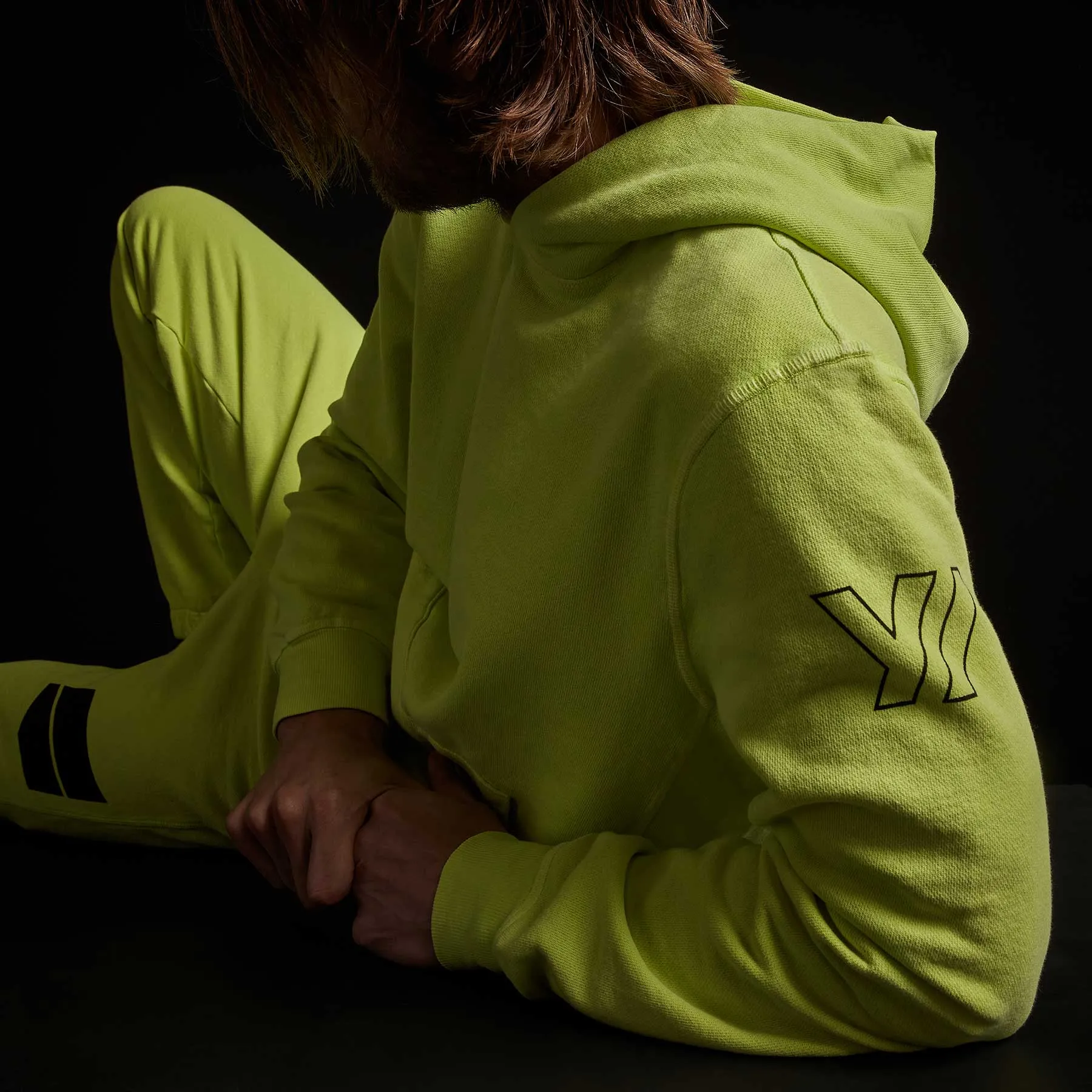 French Terry Pullover Hoodie - Bright Neon/Black sold by James Perse product image thumbnail 2