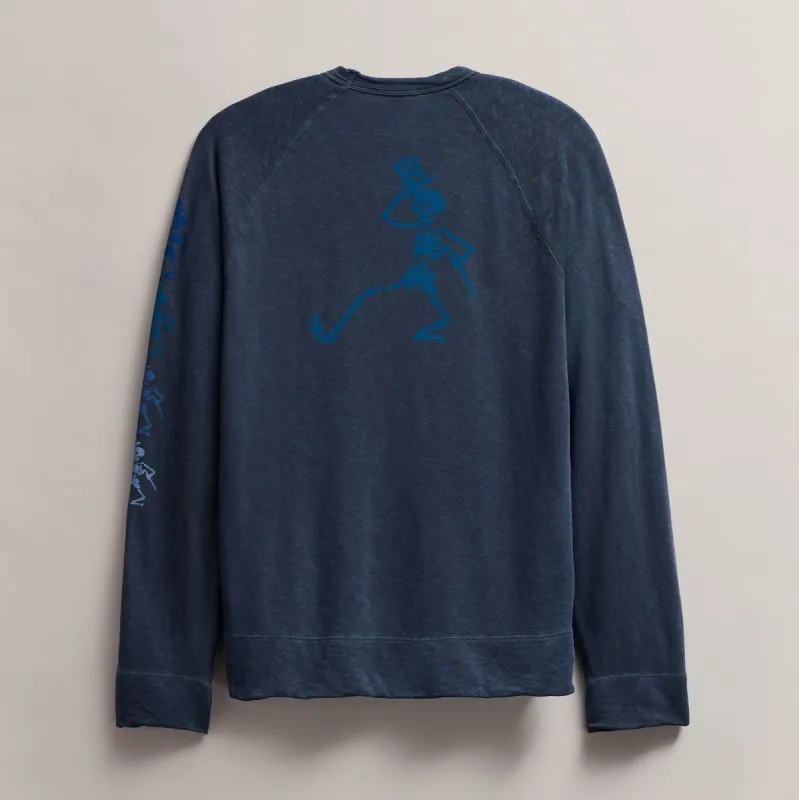 Men's Grateful Dead Dancing Skeleton Sweatshirt - Deep Pigment sold by James Perse