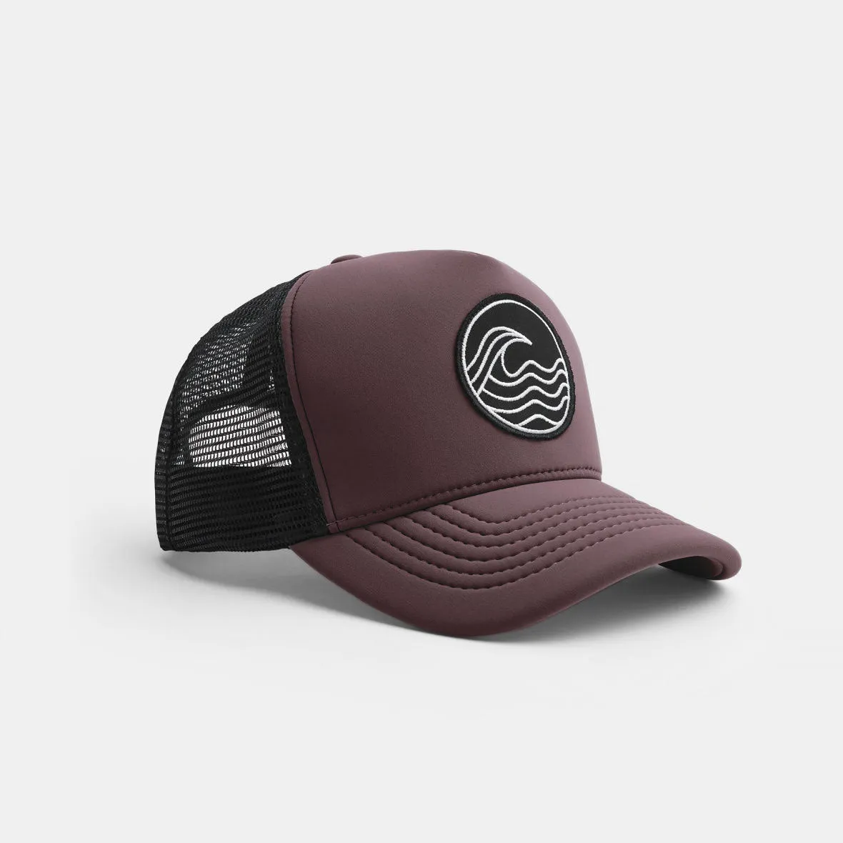 Wave Patch Scuba Trucker Hat - Bordeaux sold by James Perse product image thumbnail 4