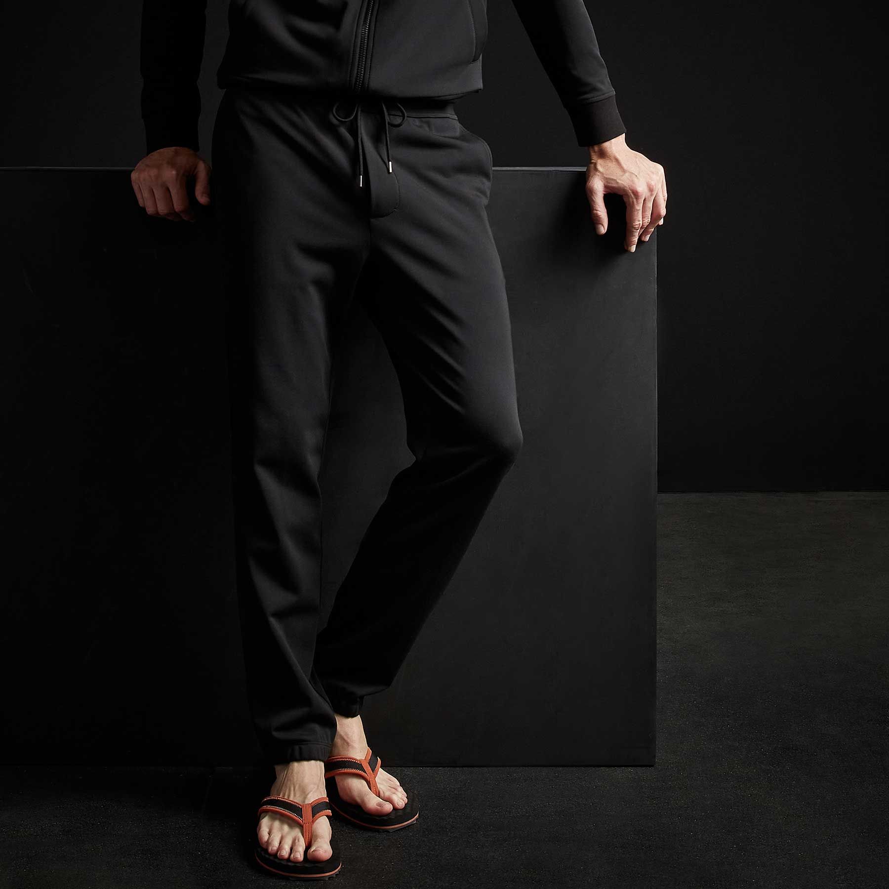 Piped Track Pant - Black sold by James Perse