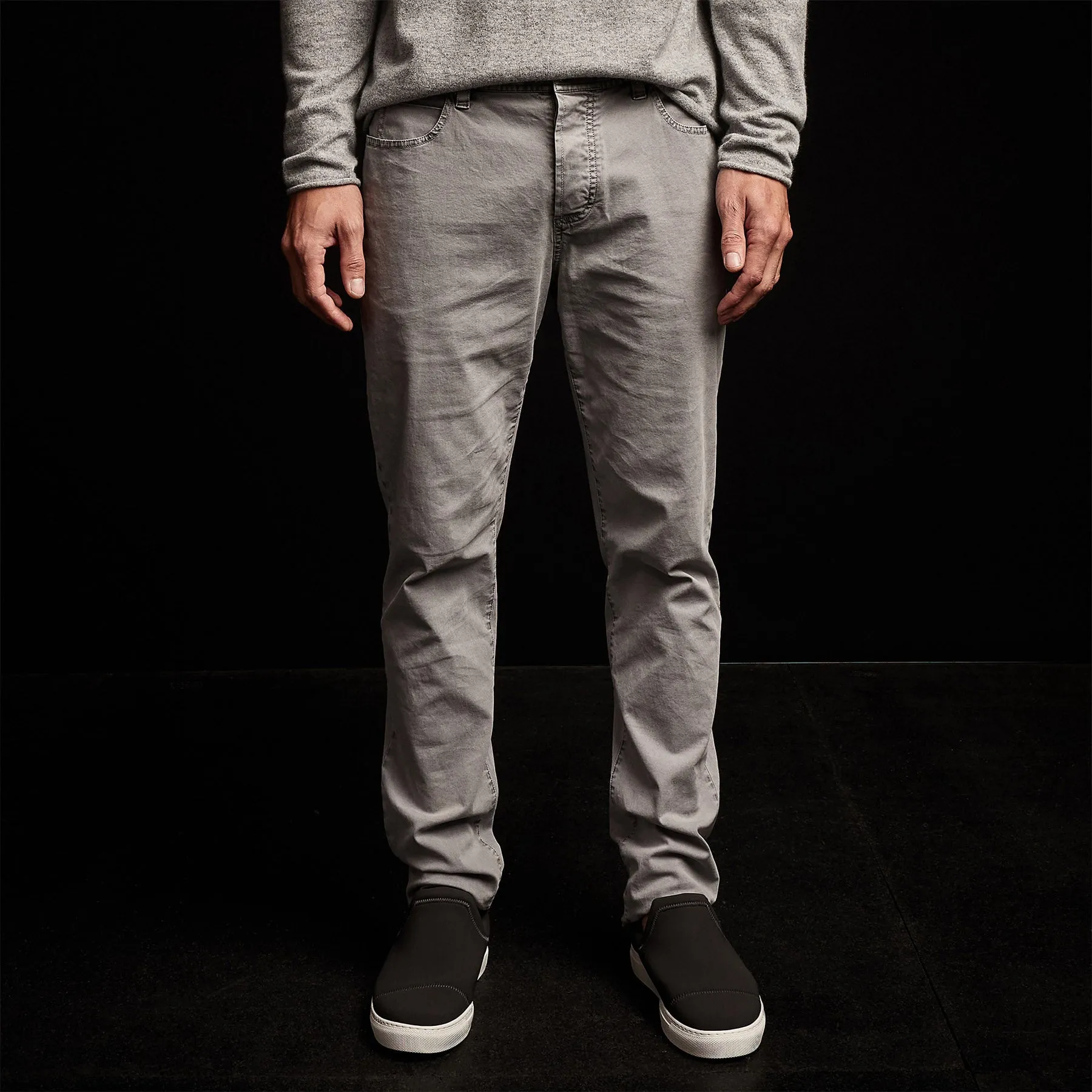 Brushed Twill 5 Pocket Pant - Silver Grey Pigment sold by James Perse product image thumbnail 3