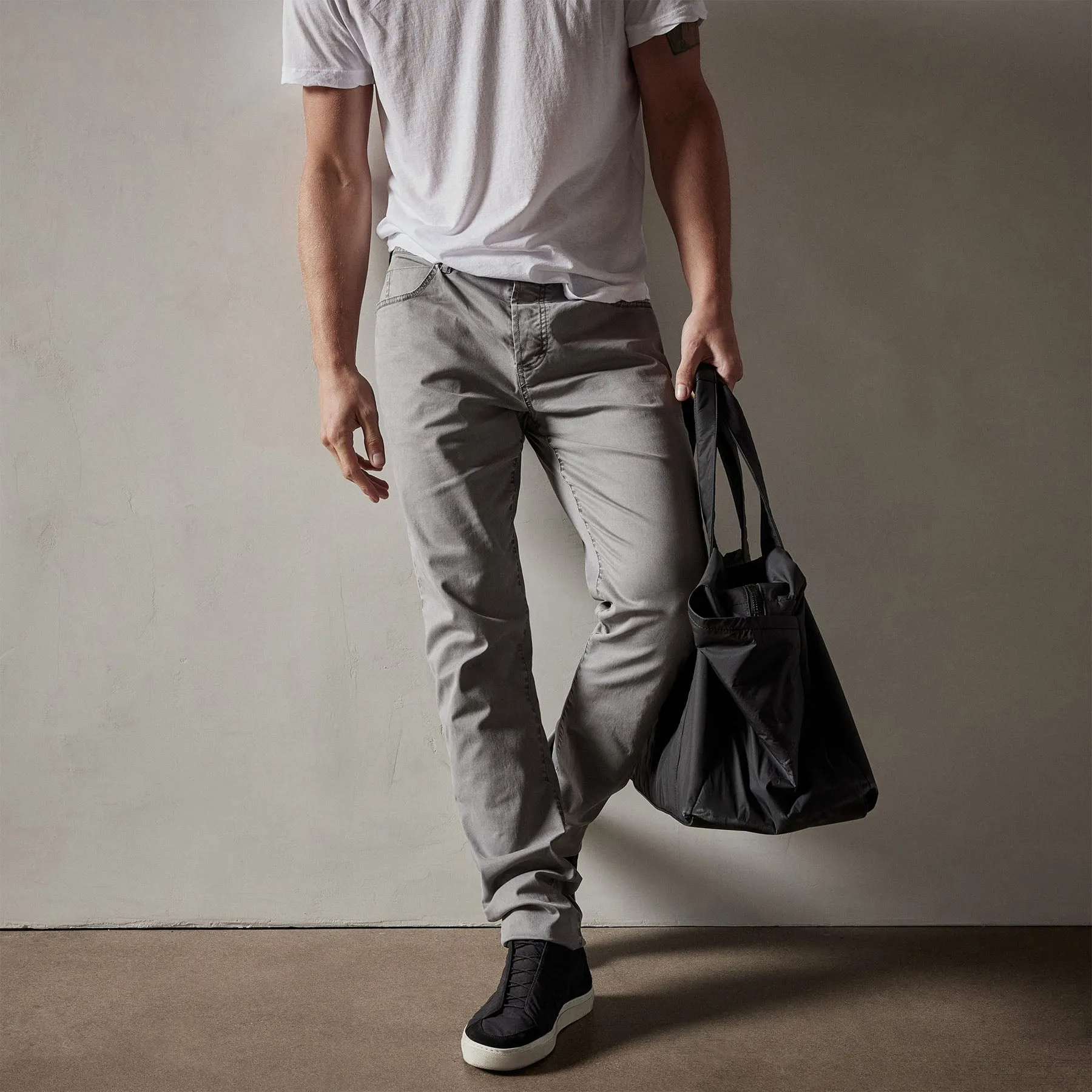 Brushed Twill 5 Pocket Pant - Silver Grey Pigment sold by James Perse product image thumbnail 2