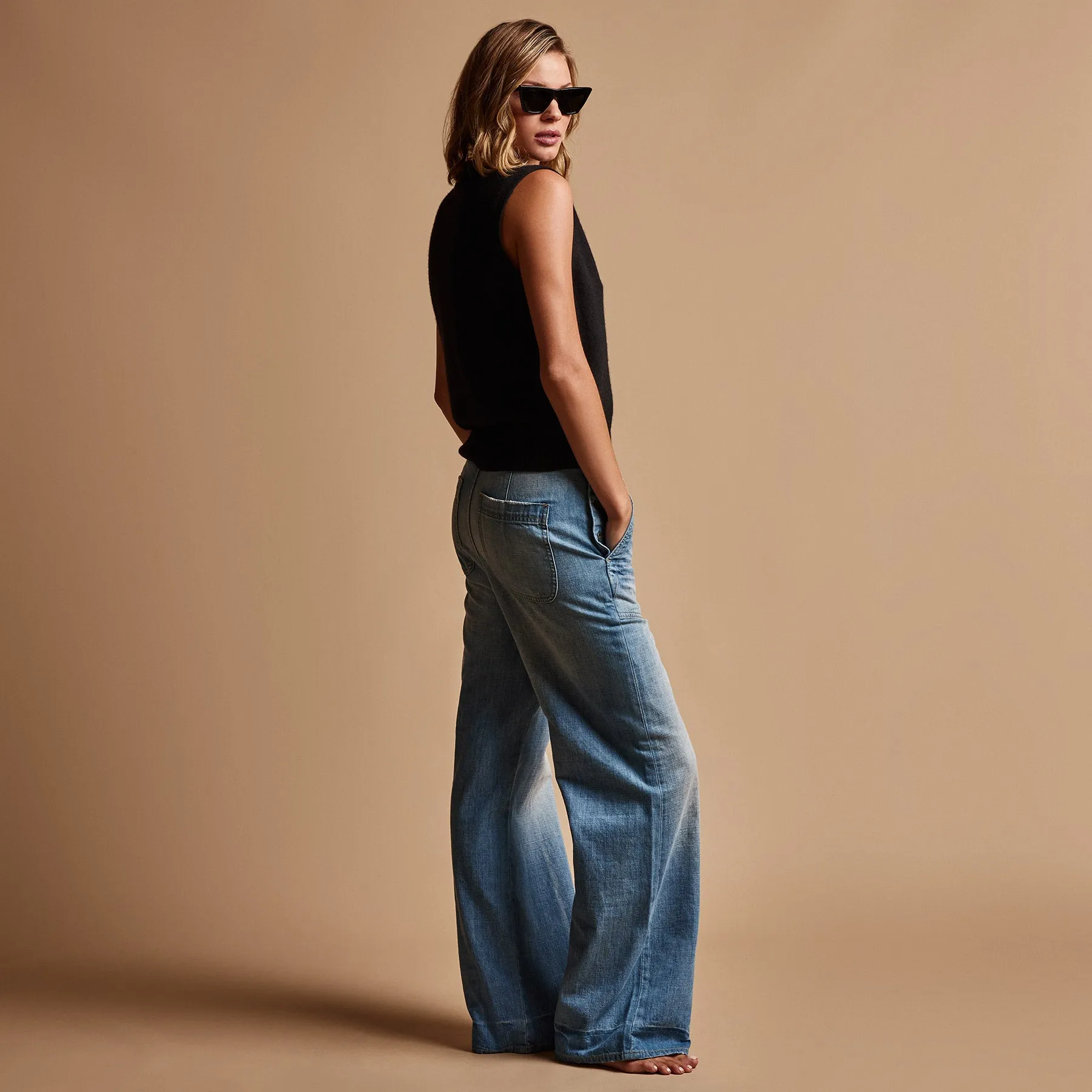 Sunland Cashmere Blend Vest - Black sold by James Perse product image thumbnail 3