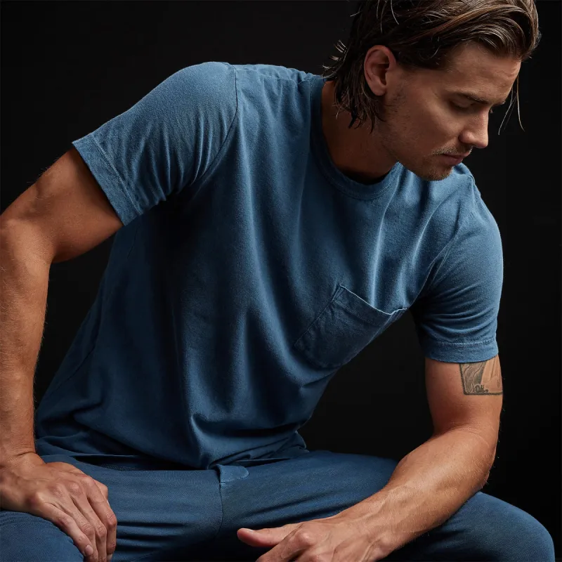 Lightweight Jersey Pocket Tee - Lake Pigment sold by James Perse