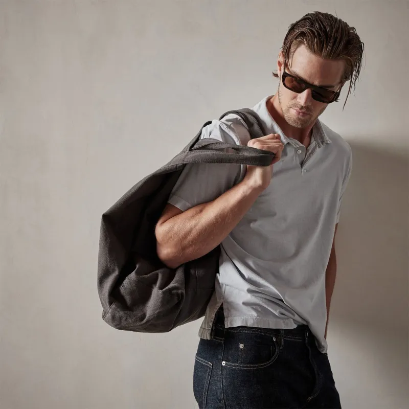 Sueded Jersey Polo - Baby Blue Pigment sold by James Perse