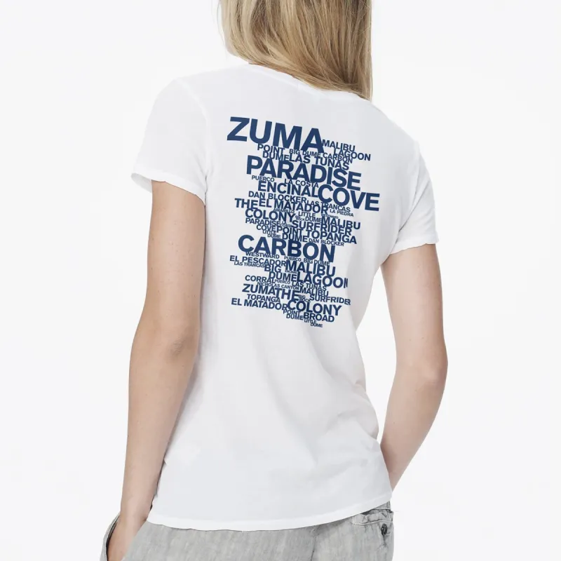 Malibu Beach Graphic Tee - White sold by James Perse