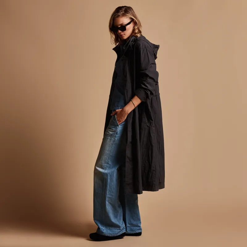 Lightweight Parka Jacket - Black sold by James Perse