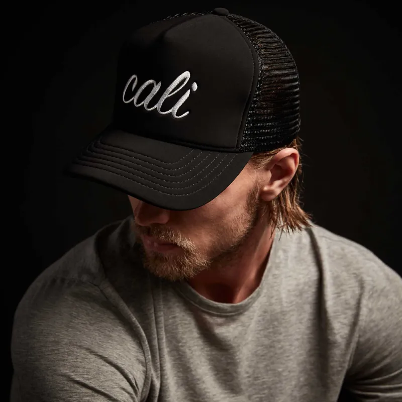 Cali Scuba Trucker Hat - Black sold by James Perse