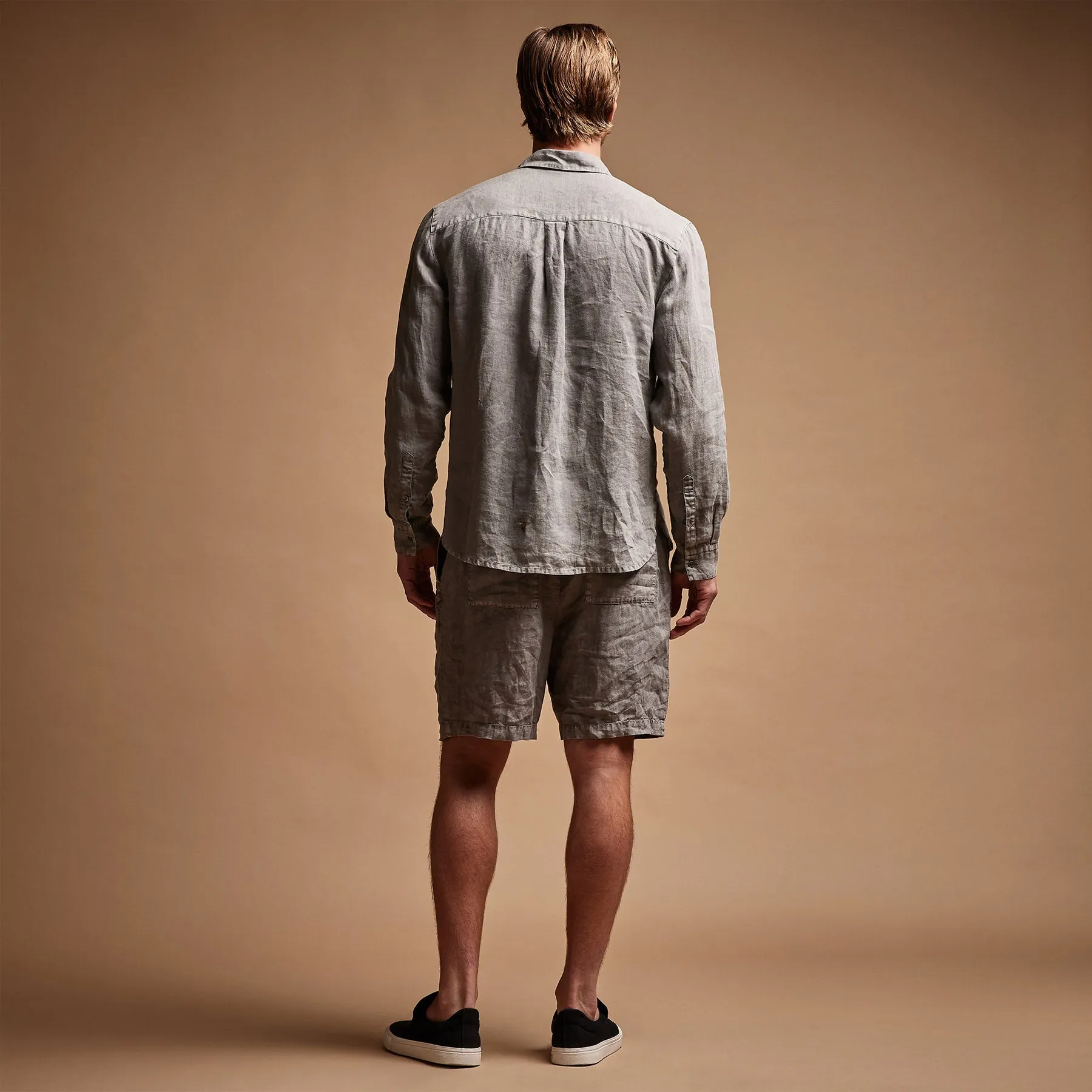 Lightweight Linen Shirt - Silver Grey Pigment sold by James Perse product image thumbnail 4