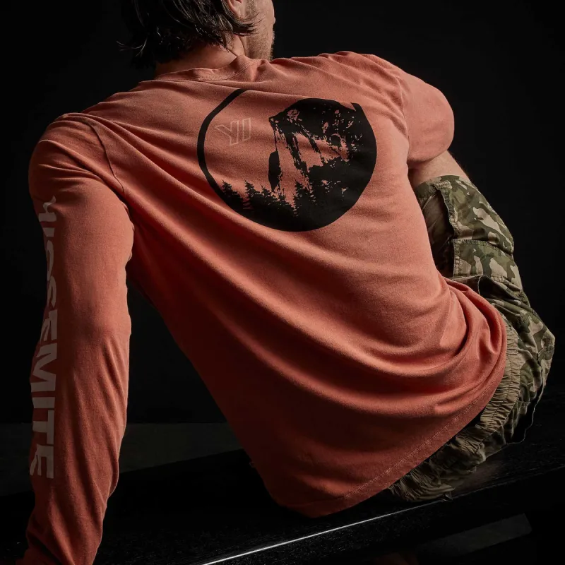 Y/OSEMITE Long Sleeve Crew Neck - Bonfire Pigment sold by James Perse