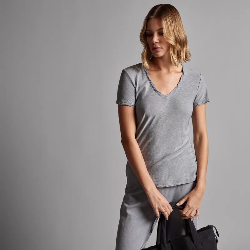 Sheer Slub Casual V Neck - Breeze sold by James Perse