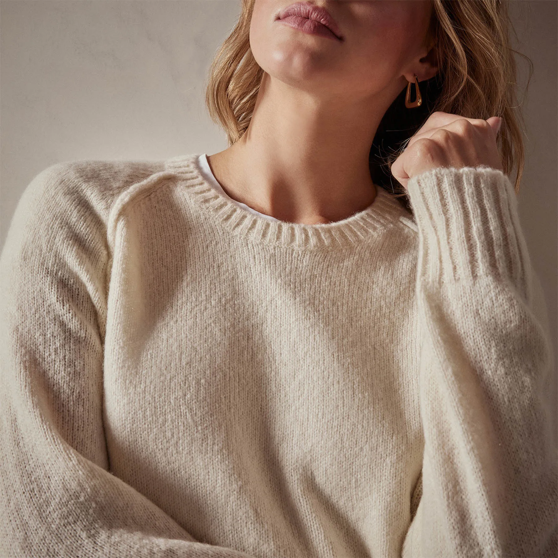Cashmere Crew Sweater - Ivory sold by James Perse product image thumbnail 4
