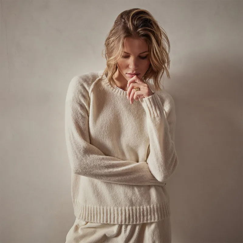 Cashmere Crew Sweater - Ivory made by James Perse