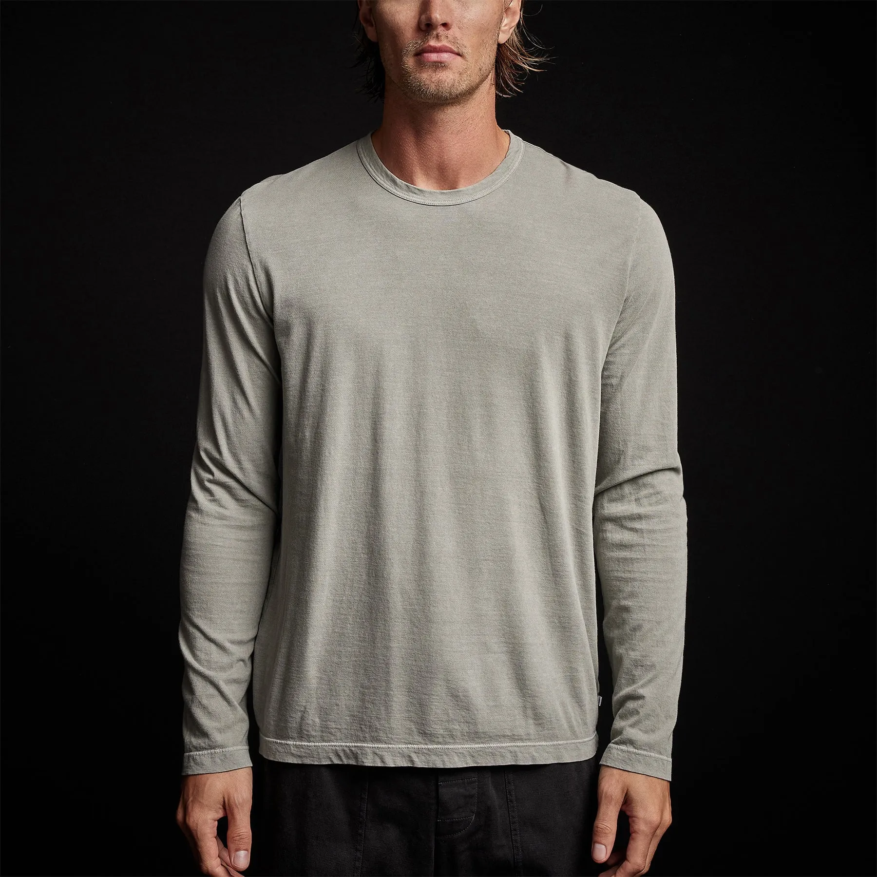 Long Sleeve Crew Neck Abstract Circle - Concrete Pigment sold by James Perse product image thumbnail 4