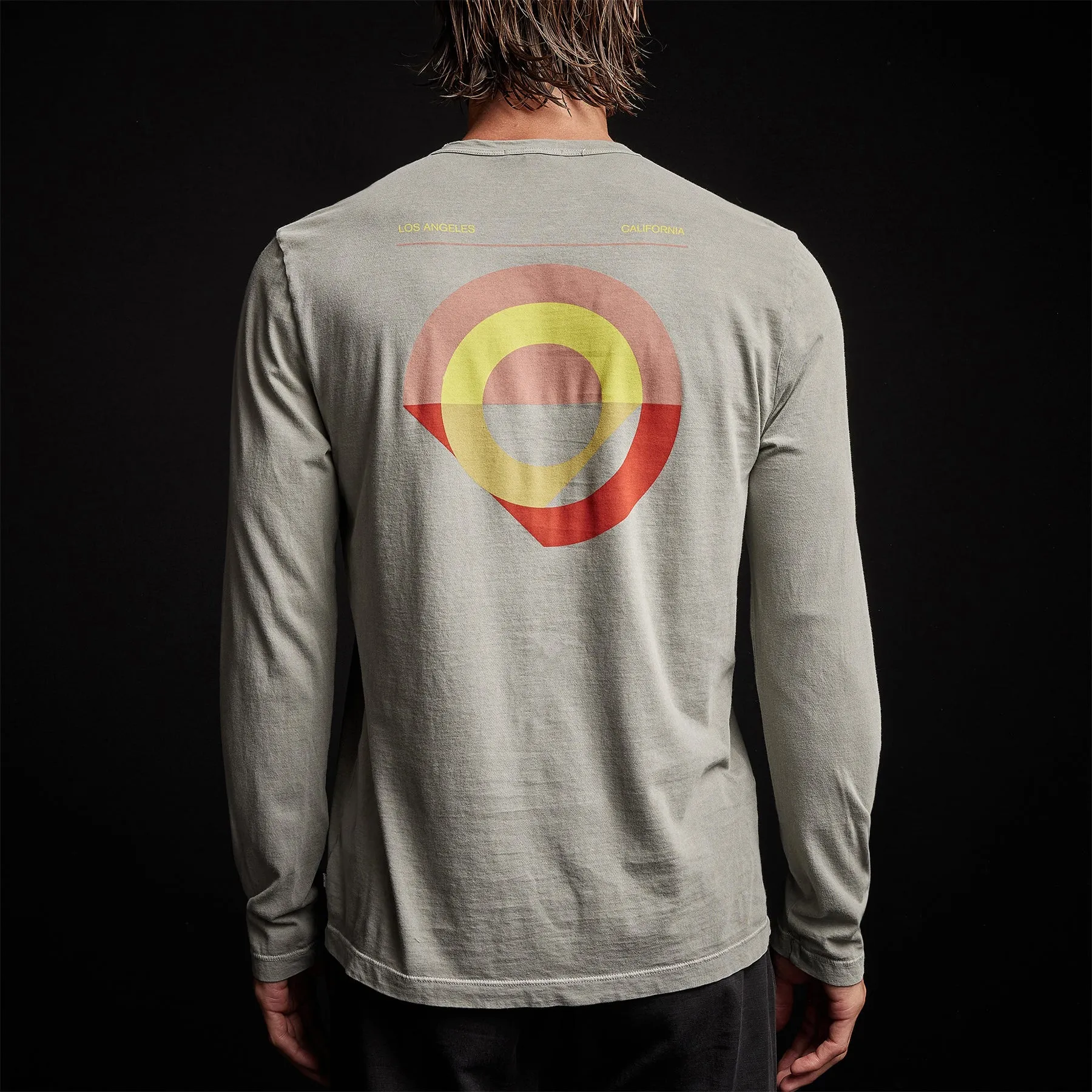 Long Sleeve Crew Neck Abstract Circle - Concrete Pigment sold by James Perse product image thumbnail 5